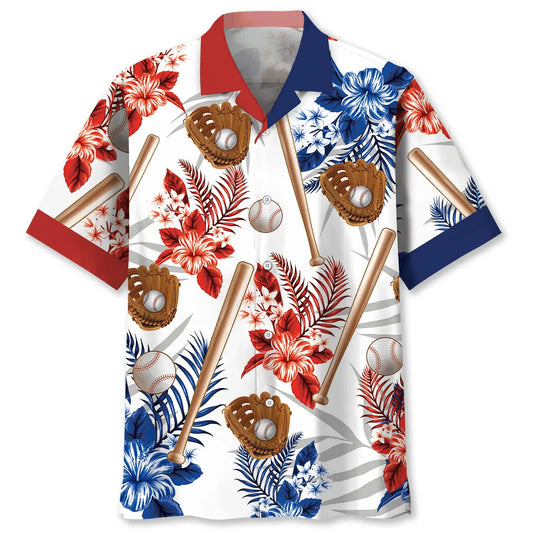 Hawaiian Shirt / Adults / S American Baseball Hawaiian Shirt