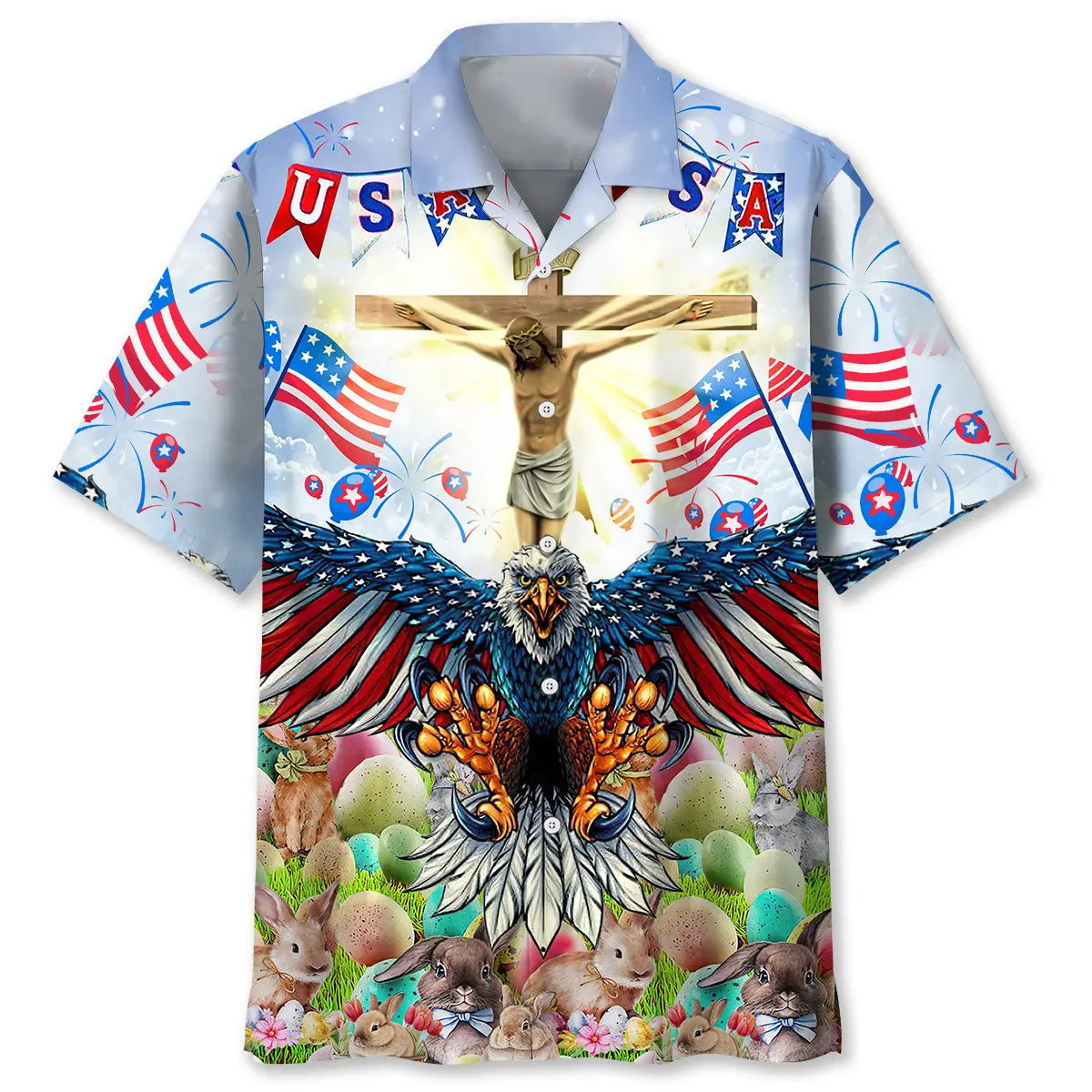 Hawaiian Shirt / Adults / S American Easter Day Hawaiian Shirt