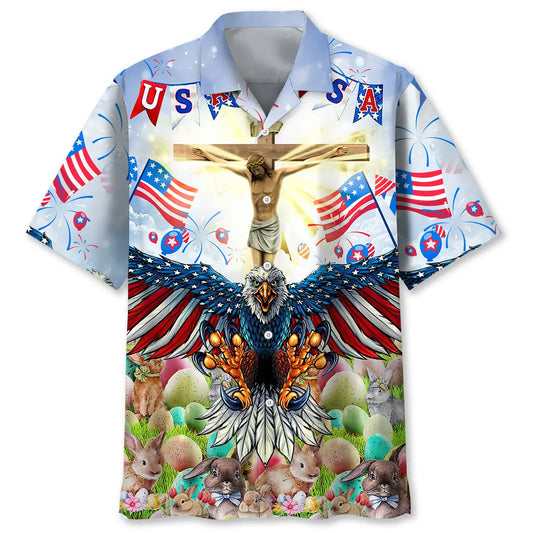 Hawaiian Shirt / Adults / S American Easter Day Hawaiian Shirt