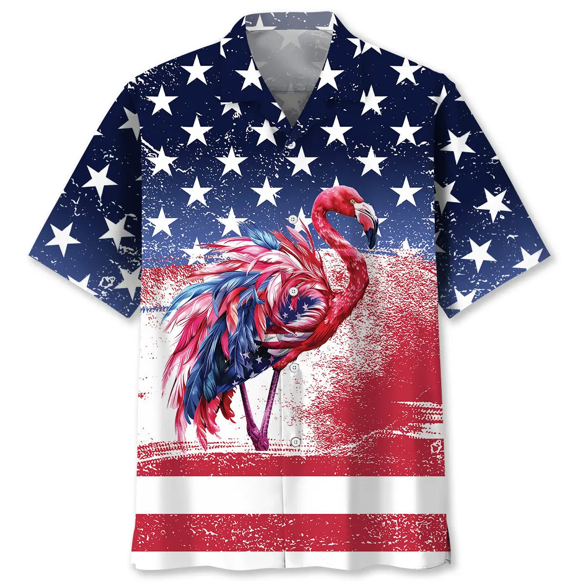 Hawaiian Shirt / Adults / S American Flamingo Hawaiian Shirt