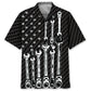 Hawaiian Shirt / Adults / S American Mechanic Black And White Hawaiian Shirt
