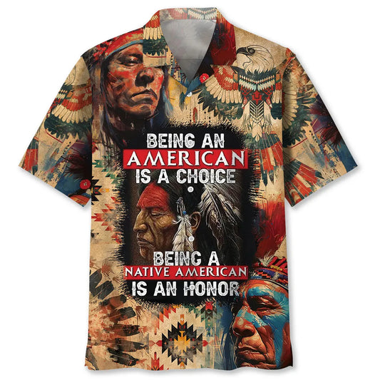 Hawaiian Shirt / Adults / S American Native Proud Hawaiian Shirt