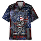 Hawaiian Shirt / Adults / S American Patriot Skull Hawaiian Shirt