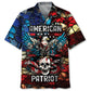 Hawaiian Shirt / Adults / S American Patriotic Eagle Skull Hawaiian Shirt