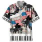 Hawaiian Shirt / Adults / S American Piano Patriotic Hawaiian Shirt