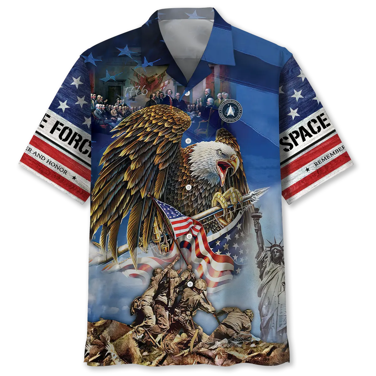 American Pride US Veterans Hawaiian Shirt