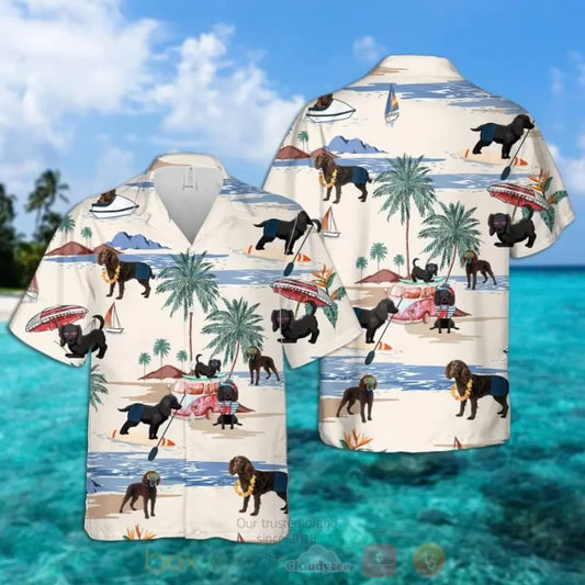 Hawaiian Shirt / Adults / S American Water Spaniel Terrier Summer Beach Hawaiian Shirt