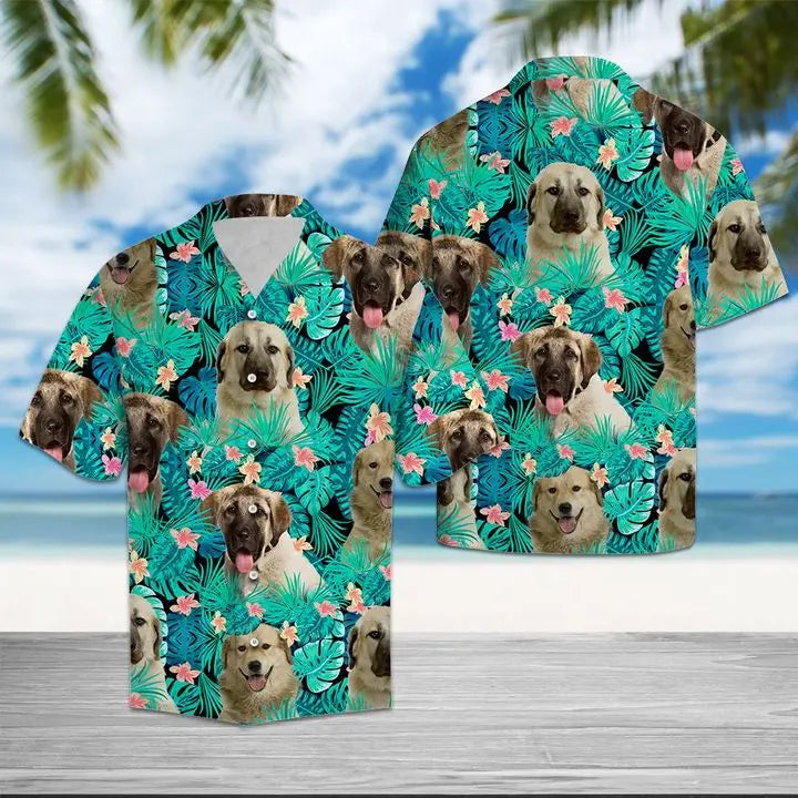 Hawaiian Shirt / Adults / S Anatolian Shepherd Dog Tropical Hawaiian Shirt Summer Button Up
