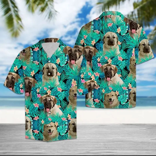 Hawaiian Shirt / Adults / S Anatolian Shepherd Dog Tropical Hawaiian Shirt Summer Button Up