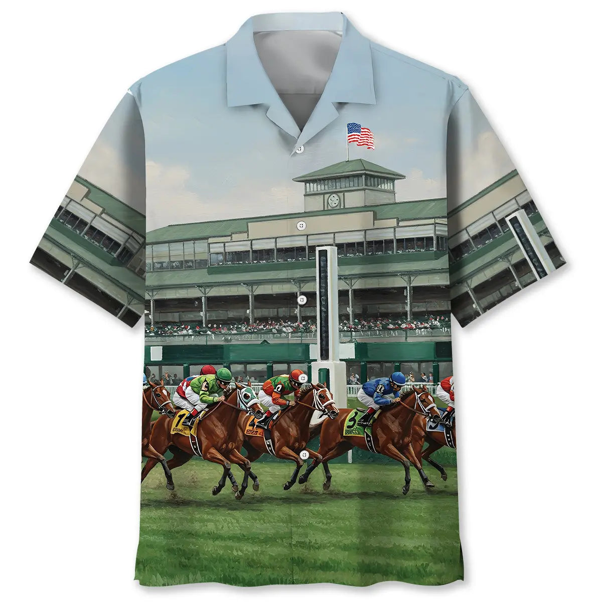 Hawaiian Shirt / Adults / S Antique Horse Racing Hawaiian Shirt
