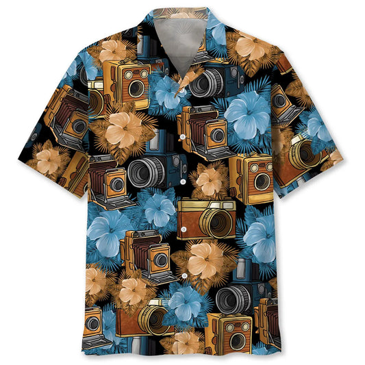 Hawaiian Shirt / Adults / S Antique Vintage Camera Hawaiian Shirt