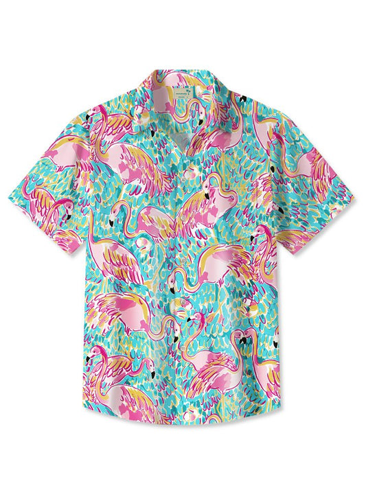 Hawaiian Shirt / Adults / S Aohadaddy Beach Coconut Tree Flamingo Summer Vacation Hawaiian Shirt