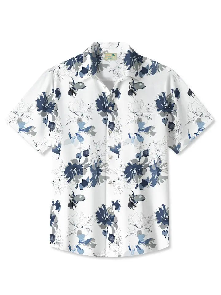 Aohadaddy Summer Plants Flowers Tropical Beach Casual Vacation Hawaiian Shirt