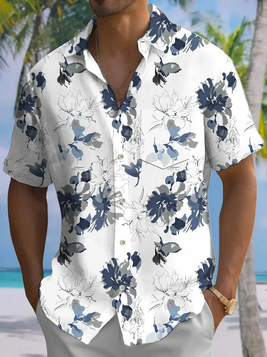 Hawaiian Shirt / Adults / S Aohadaddy Summer Plants Flowers Tropical Beach Casual Vacation Hawaiian Shirt
