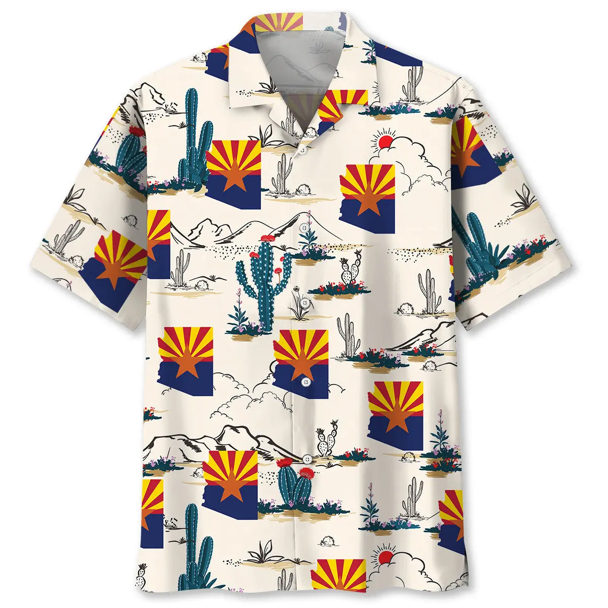 Hawaiian Shirt / Adults / S Arizona State Desert Hawaiian Shirt