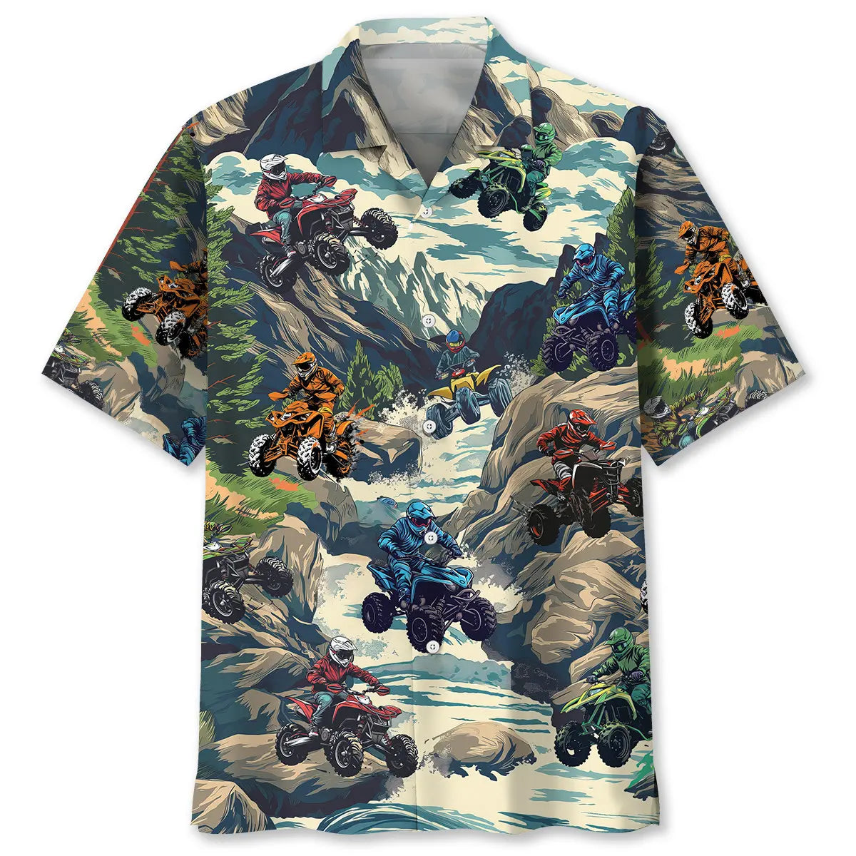 Hawaiian Shirt / Adults / S ATV Motocross Rocky Mountain Hawaiian Shirt