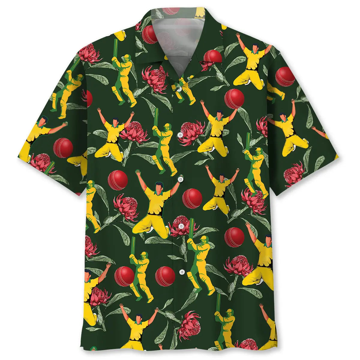 Hawaiian Shirt / Adults / S Aussie Colorful Cricket Hawaiian Shirt