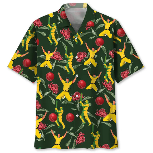 Hawaiian Shirt / Adults / S Aussie Colorful Cricket Hawaiian Shirt