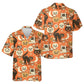Halloween Pumpkin Cat Unisex Hawaiian Shirt Aloha Shirt