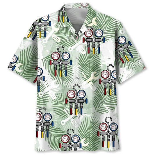 Hawaiian Shirt / Adults / S Awesome HVAC Techician Tropical Hawaiian Shirt