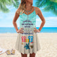 Turtle Loves Beach Loves Summer Limited – Women's Summer Sleeveless V-Neck Camisole Dress