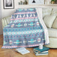Easter Bunny Egg Pattern Flannel Blanket For Relaxing At Home And Travel