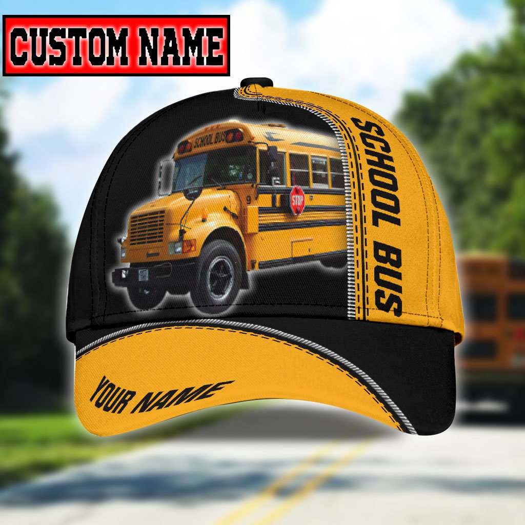 School Bus Custom All Over Print – Classic Cap