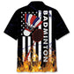 Badminton Fire Hawaiian Shirt