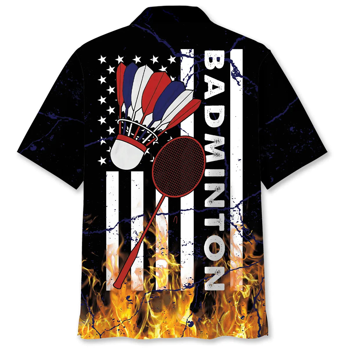 Badminton Fire Hawaiian Shirt