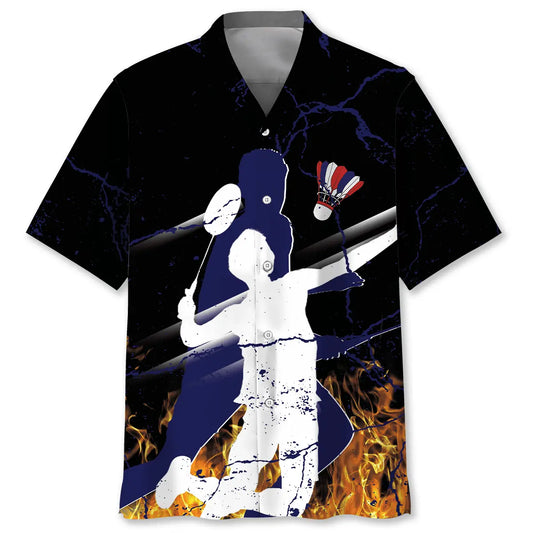 Hawaiian Shirt / Adults / S Badminton Fire Hawaiian Shirt