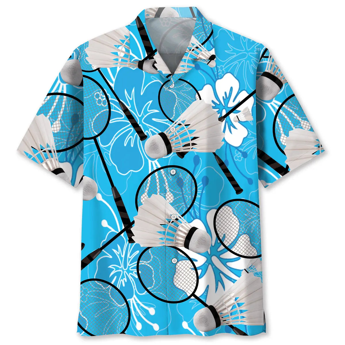 Hawaiian Shirt / Adults / S Badminton Tropical Blue Hawaiian Shirt