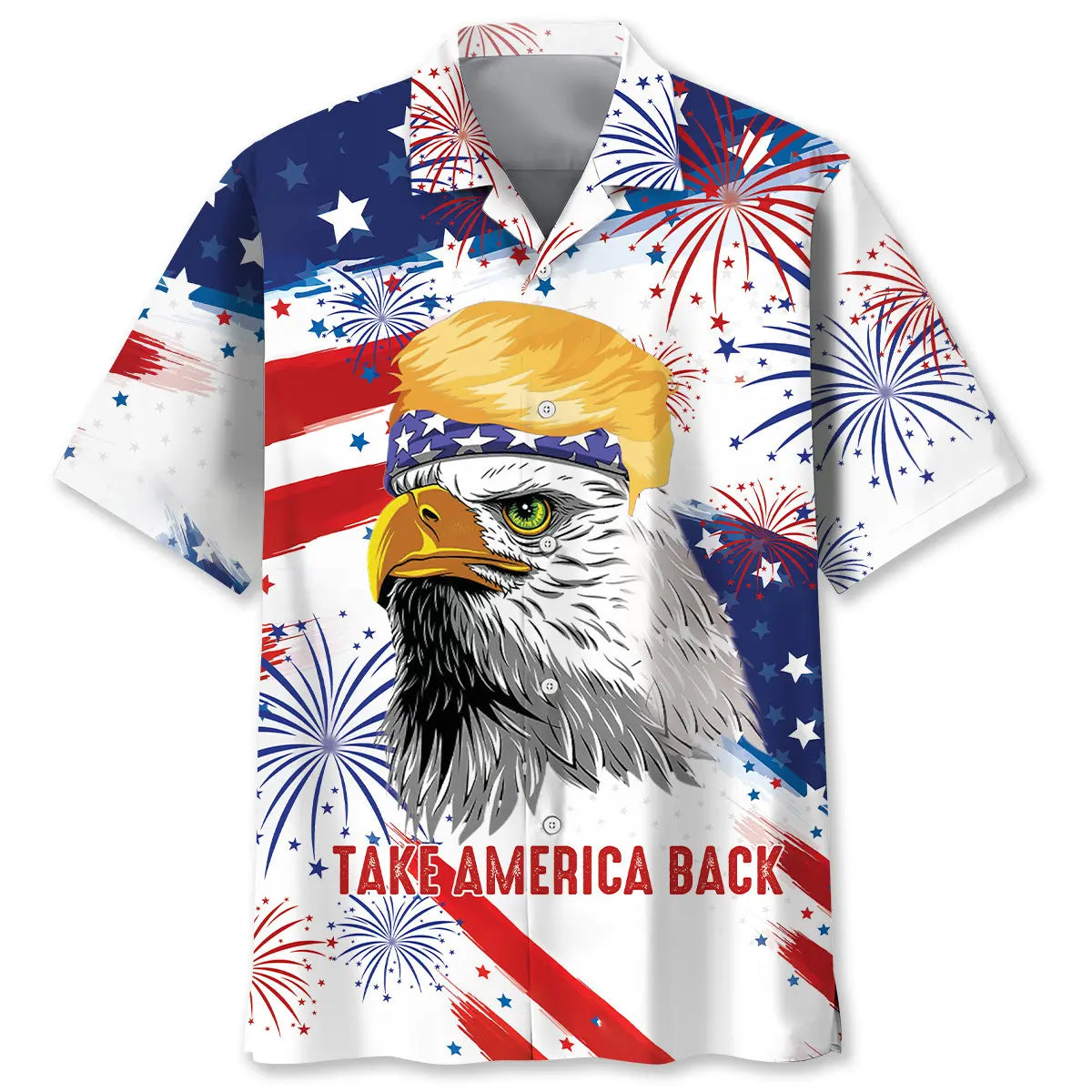 Hawaiian Shirt / Adults / S Bald Eagle Take It Back Hawaiian Shirt