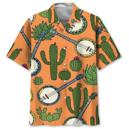 Hawaiian Shirt / Adults / S Banjo Cactus Pattern Hawaiian Shirt