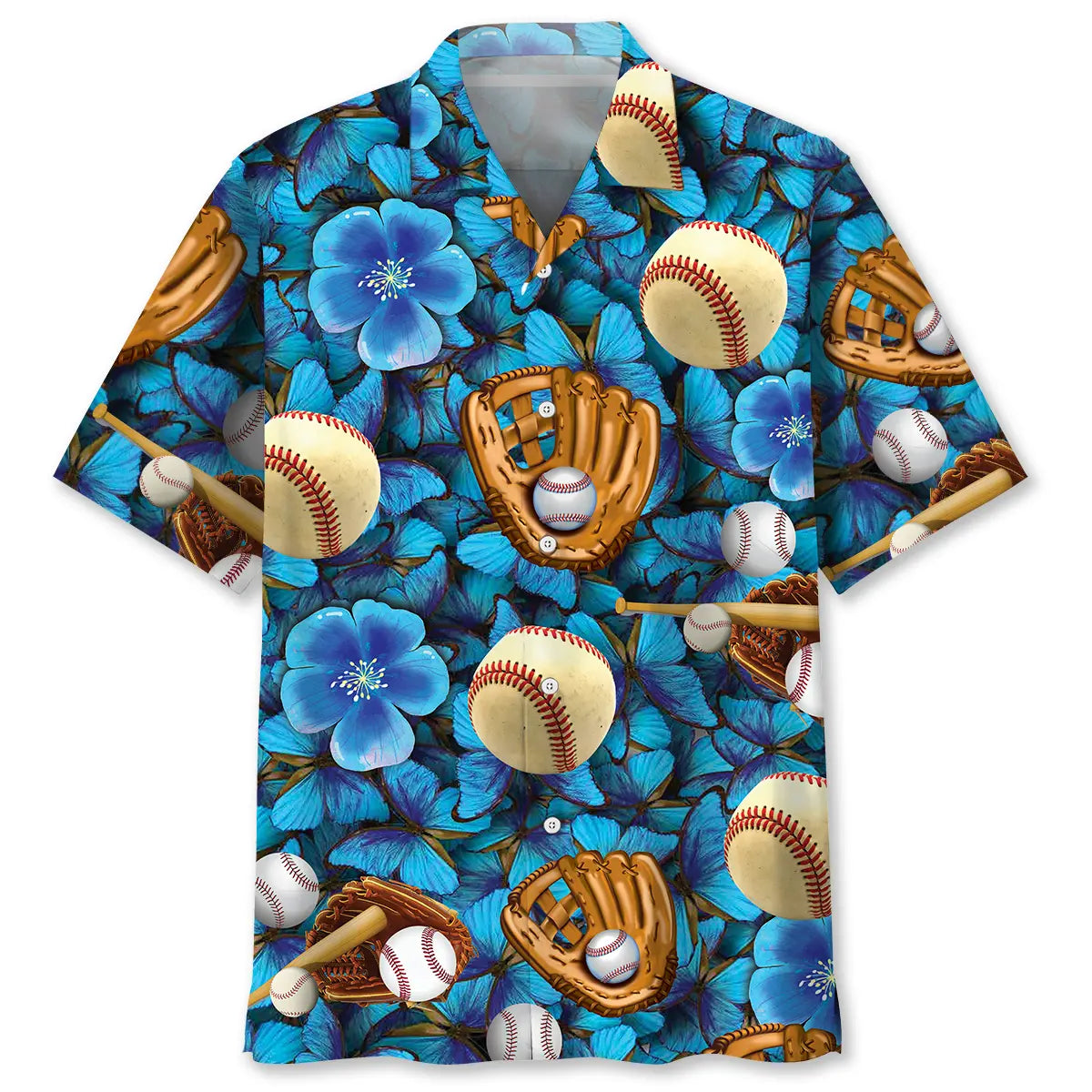 Hawaiian Shirt / Adults / S Baseball Gloves Hawaiian Shirt