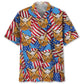 Hawaiian Shirt / Adults / S Baseball USA Hawaiian Shirt