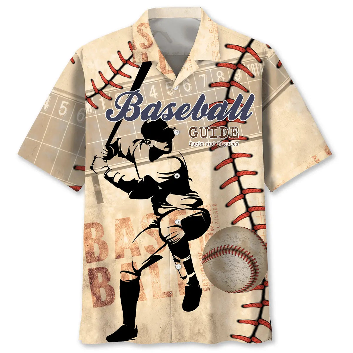 Hawaiian Shirt / Adults / S Baseball Vintage Hawaiian Shirt
