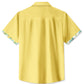 Basic Solid Color Summer Hawaiian Flower Color Block Hawaiian Shirt