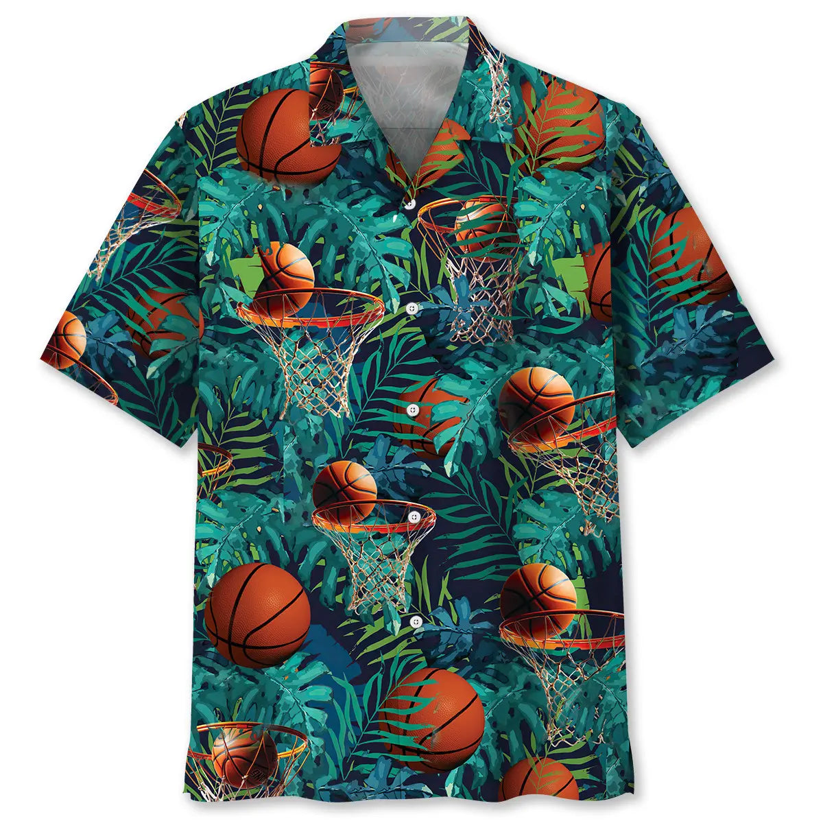 Hawaiian Shirt / Adults / S Basketball Tropical Hawaiian Shirt