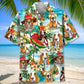 Basset Hound Beach Hawaiian Shirt