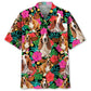 Hawaiian Shirt / Adults / S Basset Hound Flowers Hawaiian Shirt