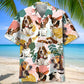 Basset Hound Tropical Hawaiian Shirt