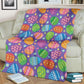 Colorful Easter Egg Pattern Flannel Blanket For Bed Sofa And Reading Nook Decor