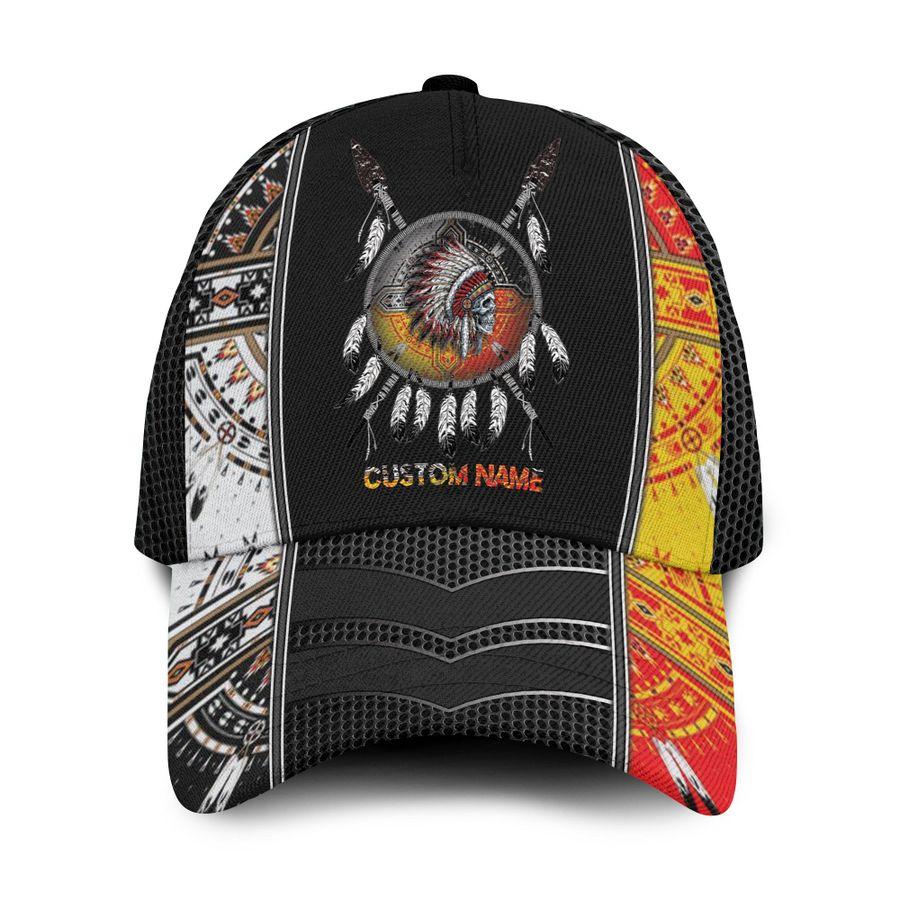 Personalized Skull Feather Native Pride – Classic Cap