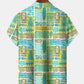 Beach Hawaii Vintage Tiki Coconut Tree Vacation Aloha Hawaiian Shirt