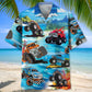 Beach Monster Truck Hawaiian Shirt