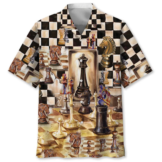 Hawaiian Shirt / Adults / S Beautiful Chess Vintage Art Hawaiian Shirt