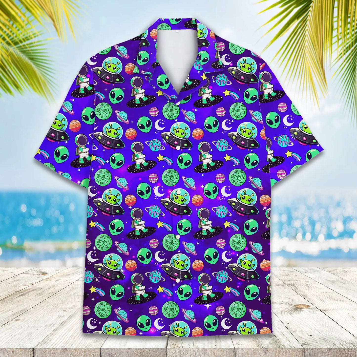 Hawaiian Shirt / Adults / S Galaxy Alien Unisex Hawaiian Shirt Aloha Shirt
