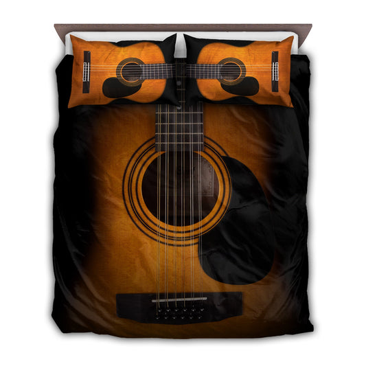 Guitar Music Is Life Bedding Cover For Boho Bedroom Decor