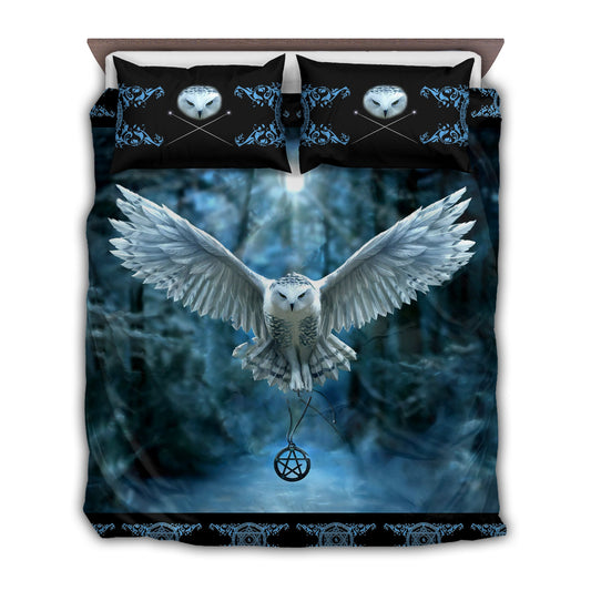 Snow Owl Wildlife Bedding Cover For Cozy Bedroom Decor