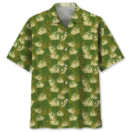 Hawaiian Shirt / Adults / S Beer Green Irish St.Patrick Day Hawaiian Shirt